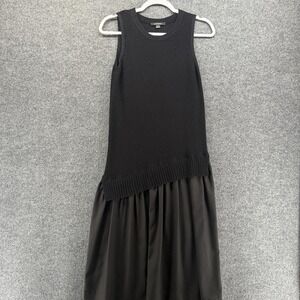 Acrobat Dress Womens XS Black Wool Cashmere Sleeveless Old Money Quiet Luxury